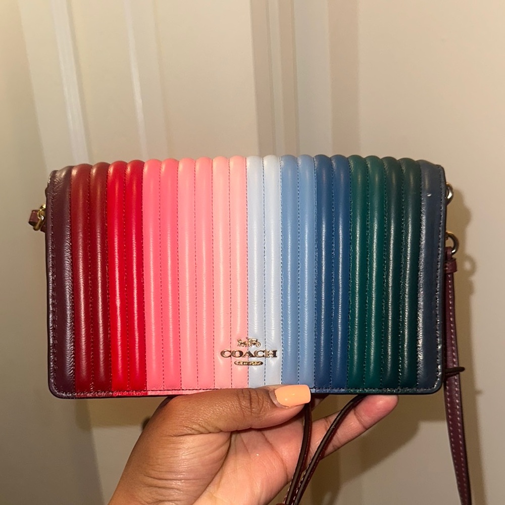 Coach Colorful Striped Crossbody Bag